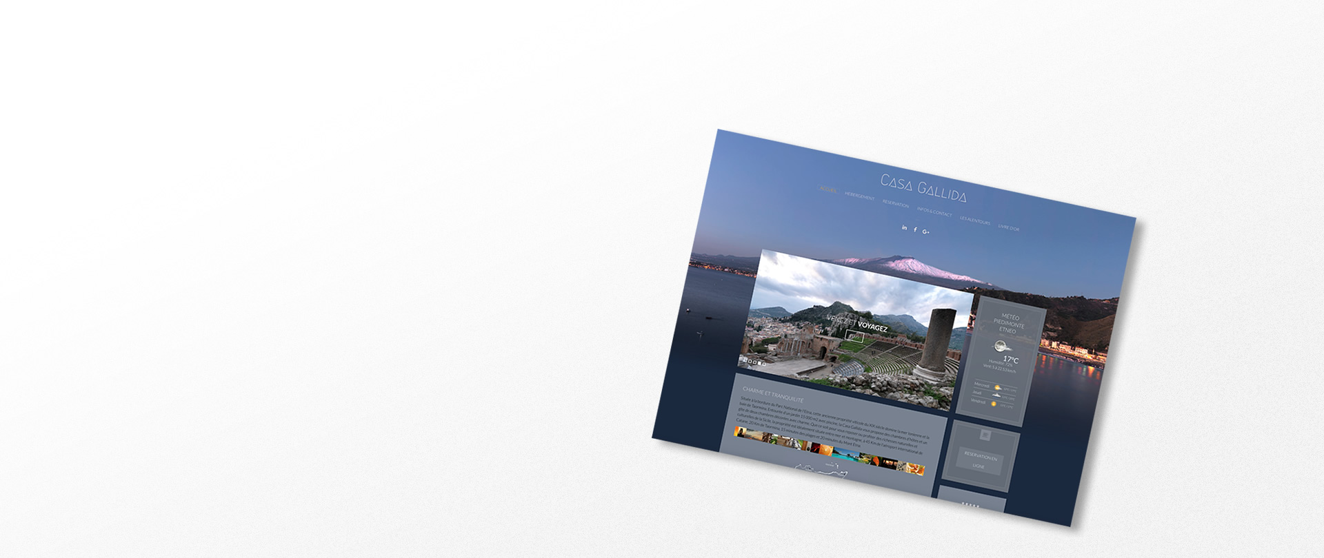 Site internet de Casa Gallida